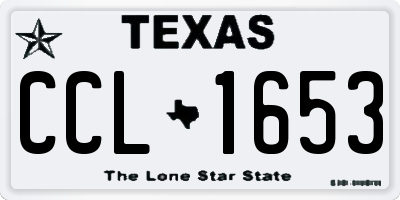 TX license plate CCL1653