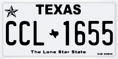 TX license plate CCL1655