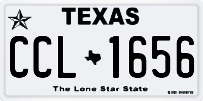 TX license plate CCL1656