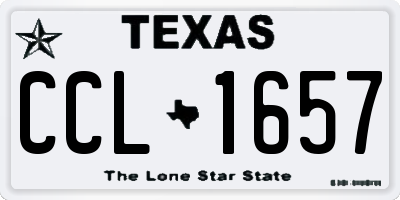TX license plate CCL1657