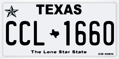 TX license plate CCL1660