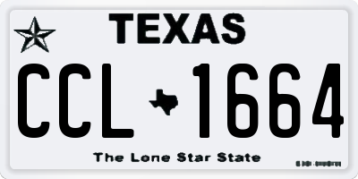 TX license plate CCL1664