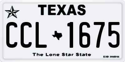 TX license plate CCL1675