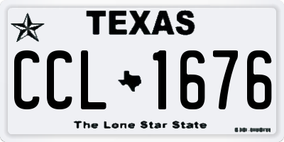 TX license plate CCL1676