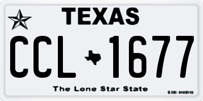 TX license plate CCL1677