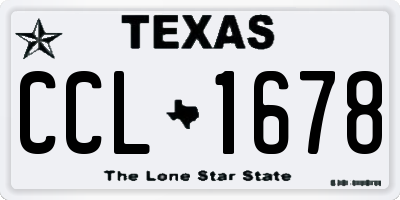 TX license plate CCL1678