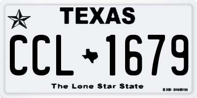 TX license plate CCL1679
