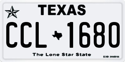TX license plate CCL1680