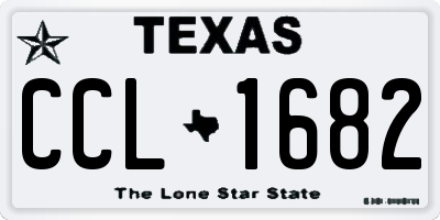 TX license plate CCL1682
