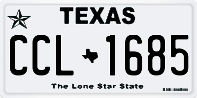 TX license plate CCL1685