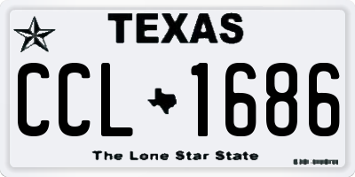 TX license plate CCL1686