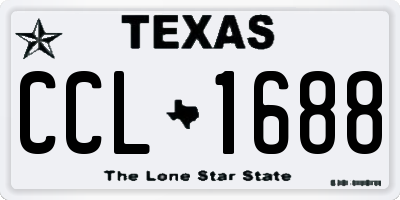 TX license plate CCL1688