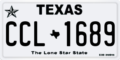 TX license plate CCL1689