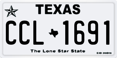 TX license plate CCL1691