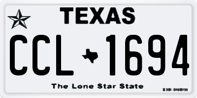 TX license plate CCL1694
