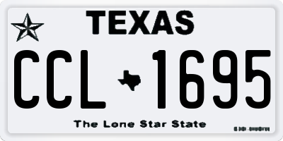 TX license plate CCL1695