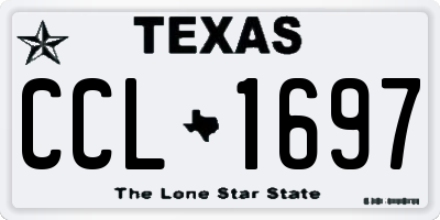 TX license plate CCL1697