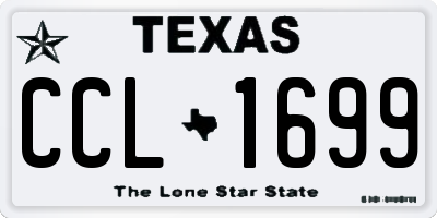 TX license plate CCL1699
