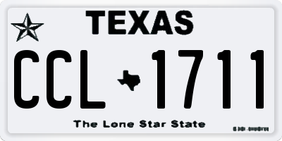 TX license plate CCL1711