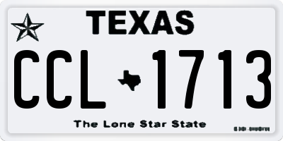 TX license plate CCL1713