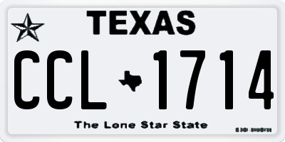 TX license plate CCL1714