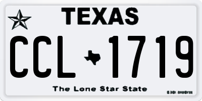TX license plate CCL1719