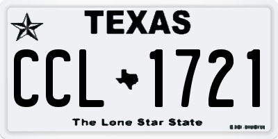 TX license plate CCL1721