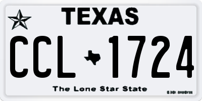 TX license plate CCL1724