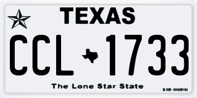 TX license plate CCL1733