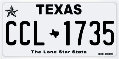 TX license plate CCL1735