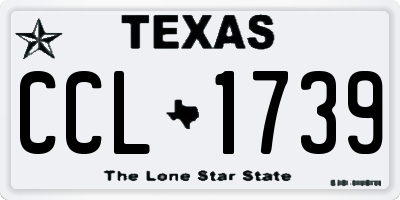 TX license plate CCL1739