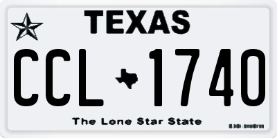 TX license plate CCL1740