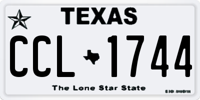 TX license plate CCL1744