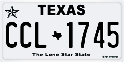 TX license plate CCL1745