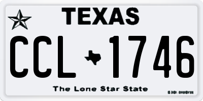 TX license plate CCL1746