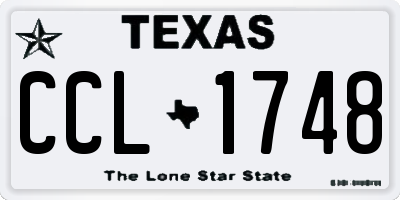 TX license plate CCL1748
