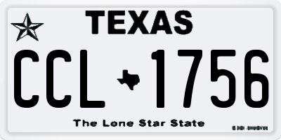 TX license plate CCL1756