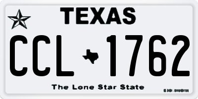 TX license plate CCL1762