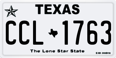 TX license plate CCL1763