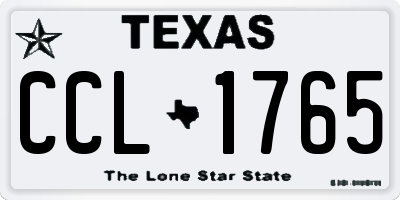 TX license plate CCL1765
