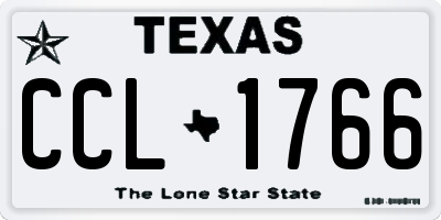 TX license plate CCL1766