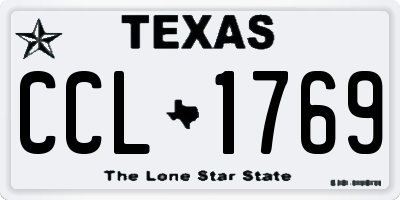 TX license plate CCL1769