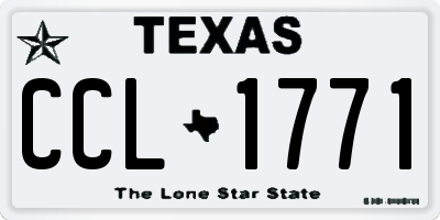 TX license plate CCL1771