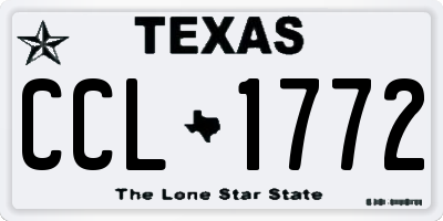 TX license plate CCL1772