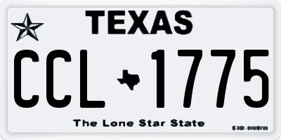 TX license plate CCL1775