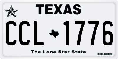 TX license plate CCL1776