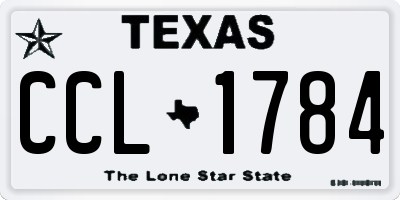 TX license plate CCL1784