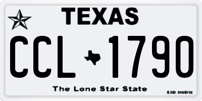 TX license plate CCL1790