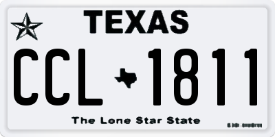 TX license plate CCL1811
