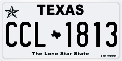 TX license plate CCL1813